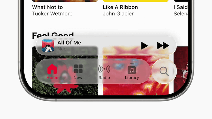 Example: Home button loses legibility against similar background colors
